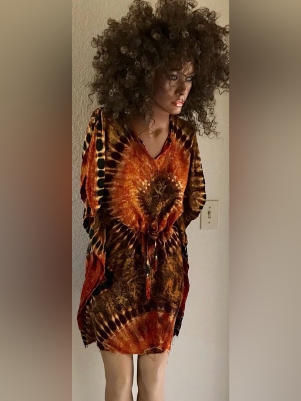 DECONSTRUCTED Batik FESTIVAL Kimono Dress Boho Hippie Style O/S AS-IS